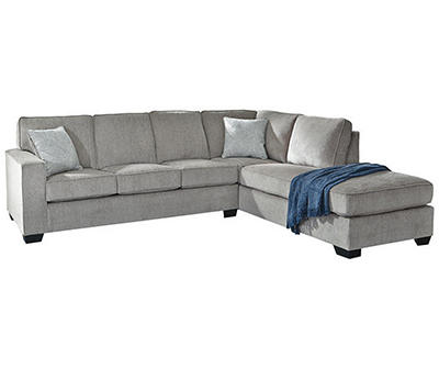 Signature Design By Ashley Kiara Alloy Sleeper Sectional with Right-Facing Chaise