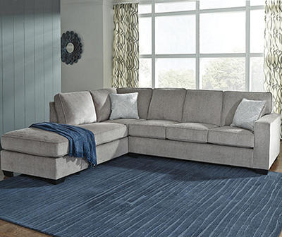 Signature Design By Ashley Kiara Alloy Sleeper Sectional with Left-Facing Chaise