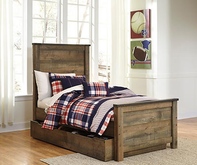 Signature Design By Ashley Trinell Twin Panel Bed with Storage