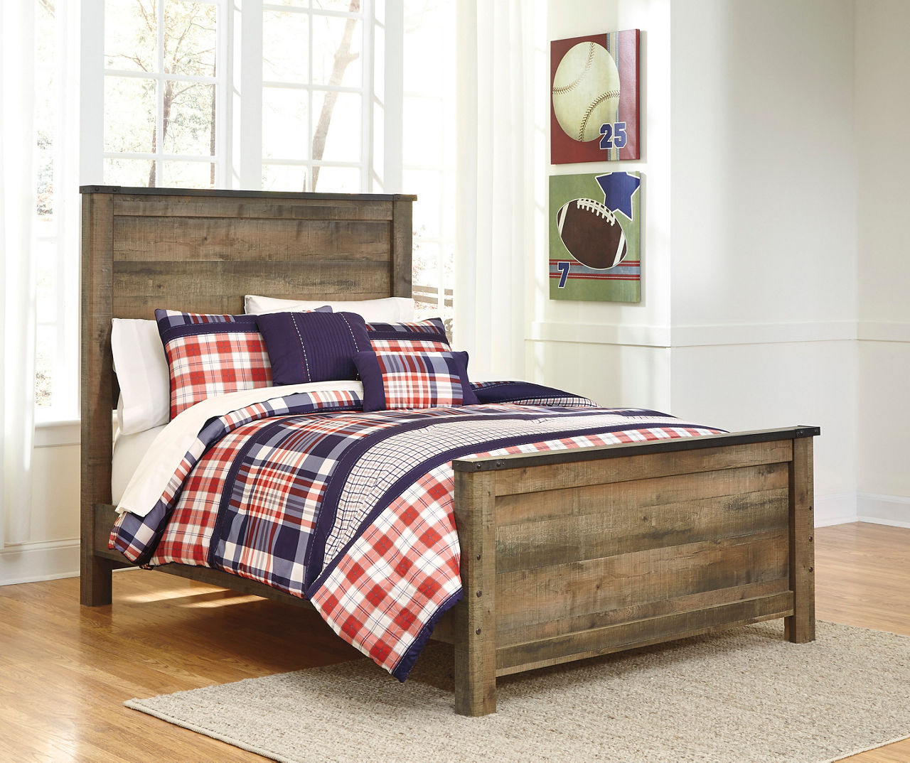 Signature Design By Ashley Rustic Full Panel Bed