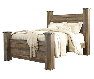 Signature Design By Ashley Rustic Queen Poster Bed