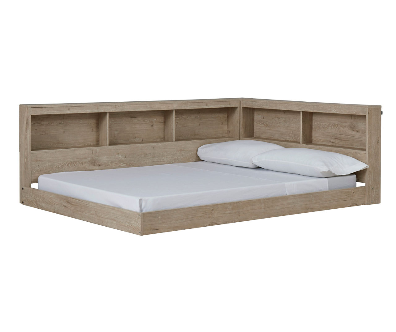 Corner storage deals bed queen