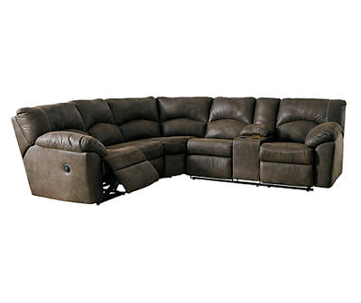 Signature Design By Ashley Tambo Canyon Faux Leather Reclining Sectional