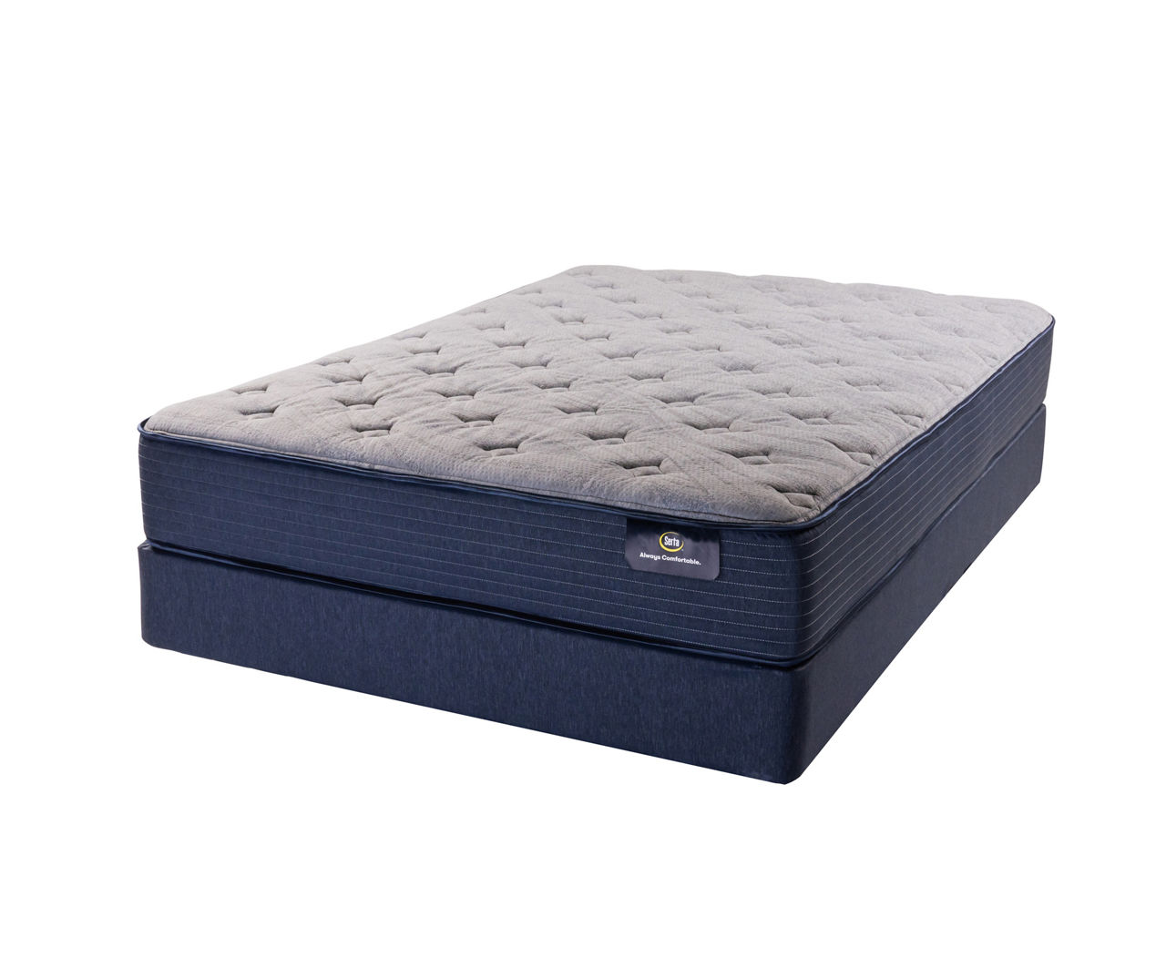 Serta Danielsville King Plush Mattress & Low Profile Box Spring