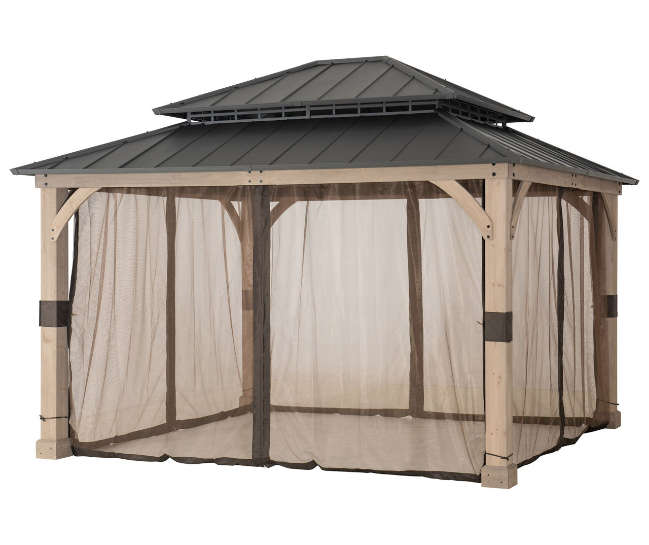 Broyhill 10 x 12 Yorktown Hard Top Wood Gazebo Big Lots