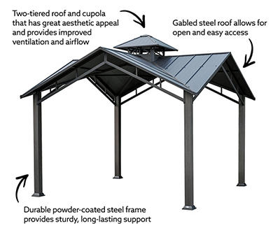 Broyhill 12' x 12' Pembroke Hard Top Steel Pavilion