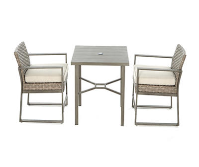 Broyhill Crestfield All-Weather Wicker 3-Piece Cushioned Patio High Top Dining Set