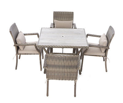 Real Living Rockbridge All-Weather Wicker 5-Piece Cushioned Patio Dining Set