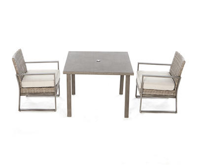 Broyhill Crestfield All-Weather Wicker 3-Piece Cushioned Patio Dining Set