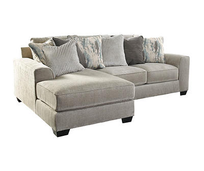 Signature Design By Ashley Ardsley Gray Sectional with Left-Facing Chaise