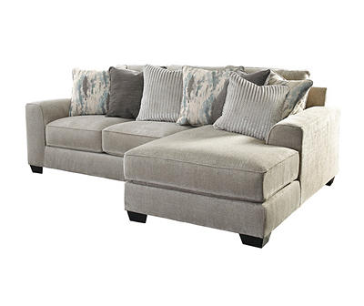 Signature Design By Ashley Ardsley Gray Sectional with Right-Facing Chaise
