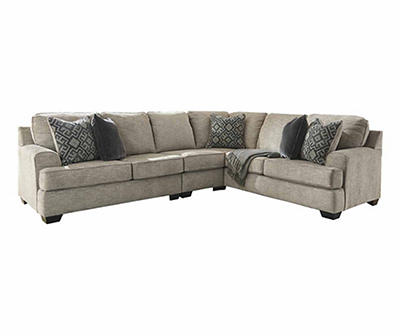 Signature Design By Ashley Bovarian Stone 3-Piece Sectional with Left-Facing Loveseat
