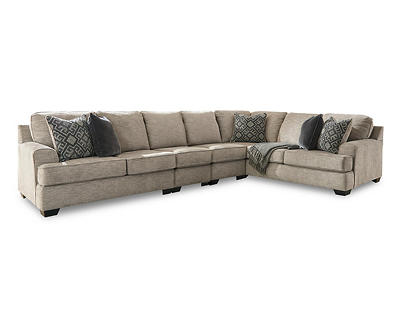 Signature Design By Ashley Bovarian Stone 4-Piece Sectional with Left-Facing Loveseat