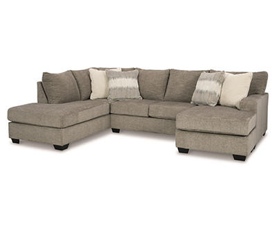 Signature Design By Ashley Creswell Gray Sectional with Left-Facing Chaise