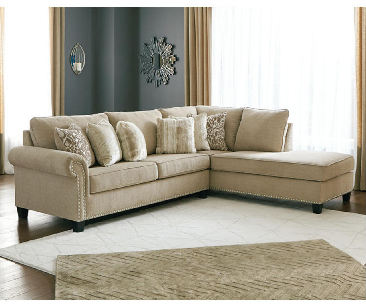 Signature Design By Ashley Dovemont Sectional with Right-Facing Chaise