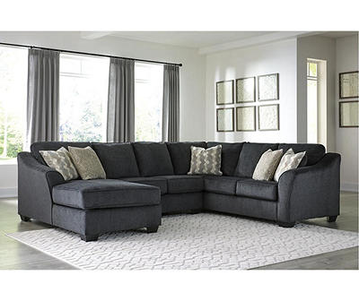 Signature Design By Ashley Eltmann Slate 3-Piece Sectional with Left-Facing Chaise