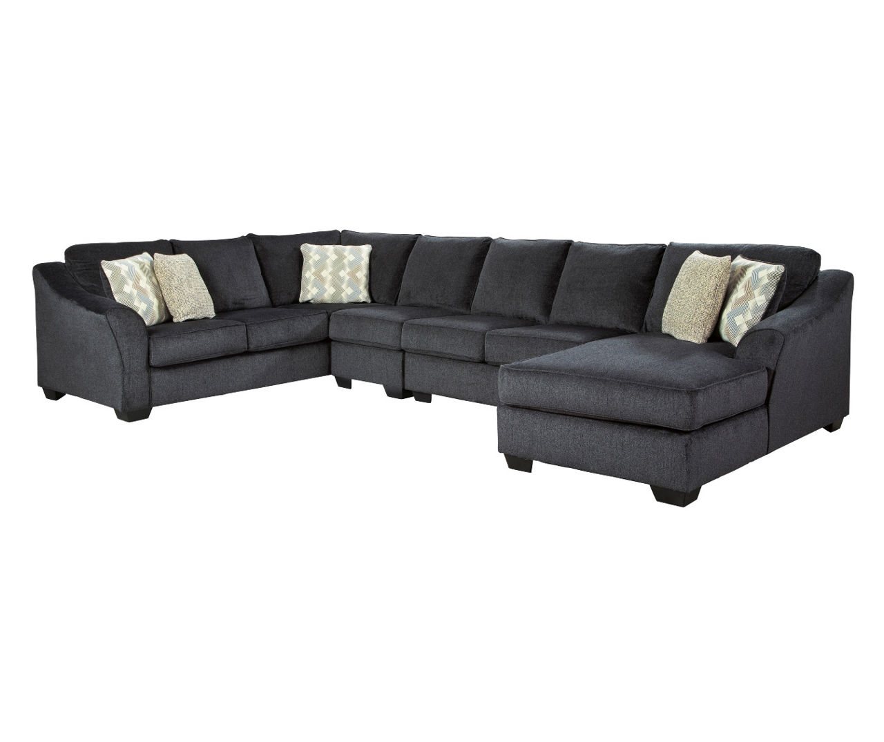 Signature Design By Ashley Eltmann Slate 4-Piece Sectional with Right-Facing Chaise