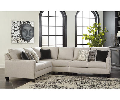 Signature Design By Ashley Hallenberg Fog 3-Piece Sectional with Right-Facing Loveseat