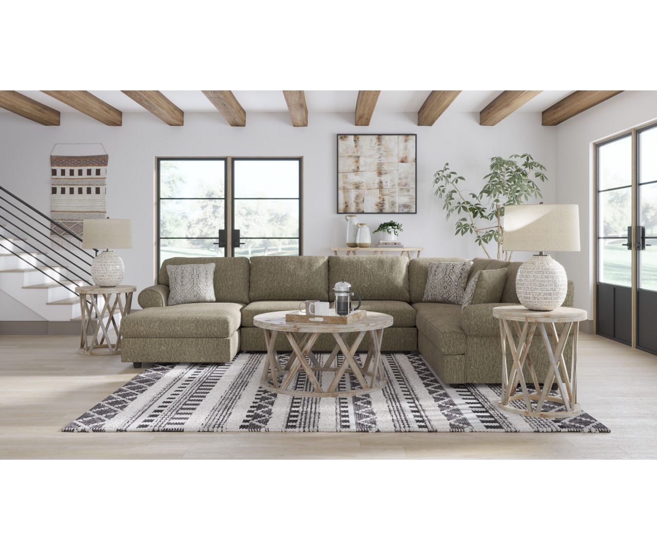 Signature Design By Ashley Hoylake Chocolate 3-Piece Sectional with ...