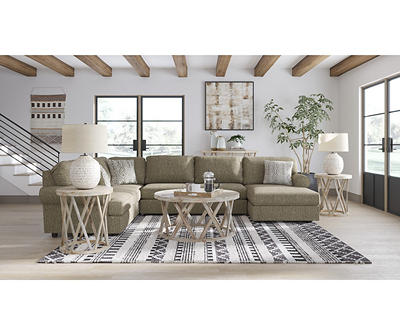 Signature Design By Ashley Hoylake Chocolate 3-Piece Sectional with Right-Facing Chaise