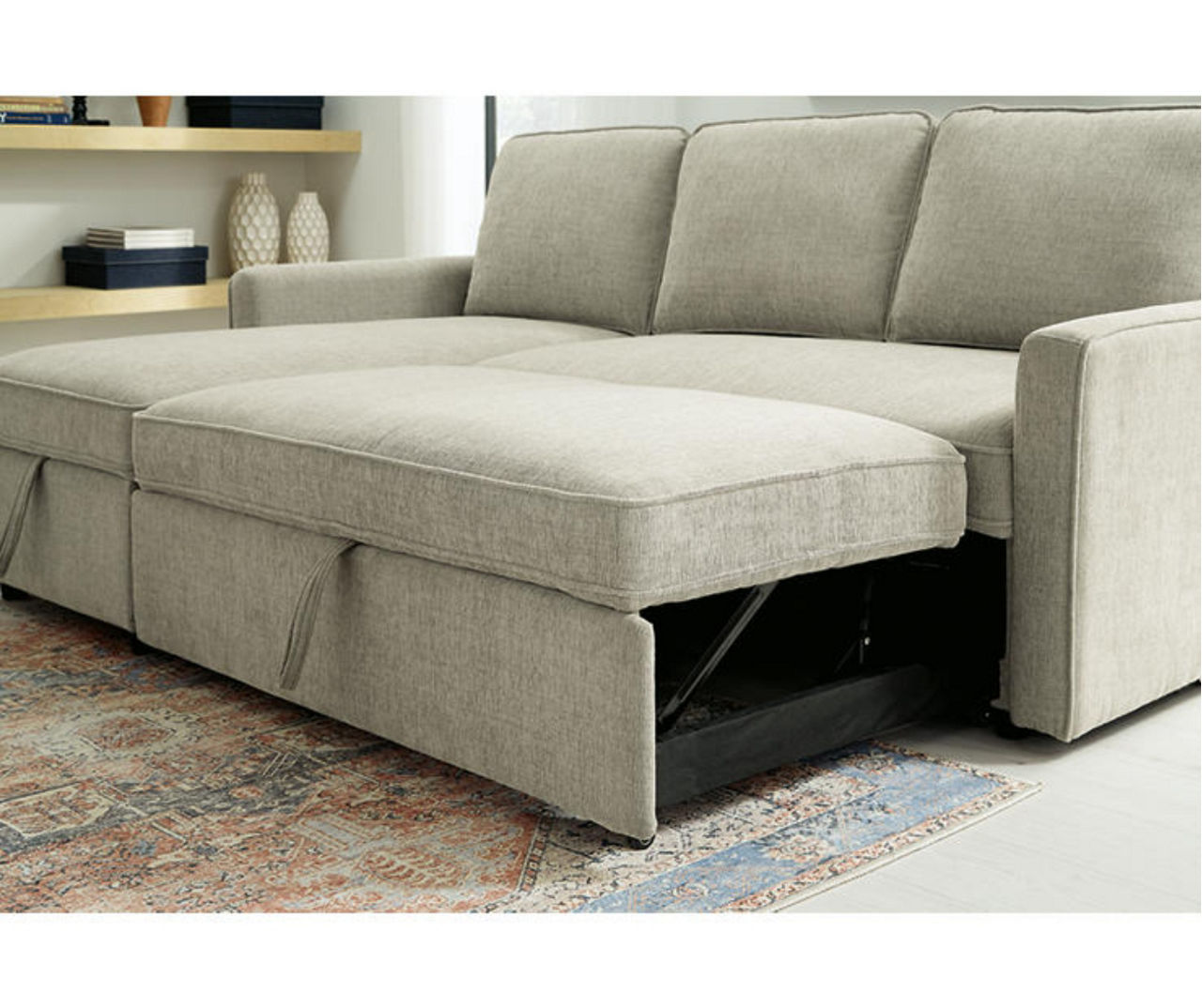 Signature Design By Ashley Kerle Fog Sectional with Pop-Up Bed