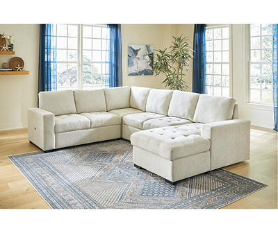 Signature Design By Ashley Millcoe Linen 3-Piece Sectional with Pop-Up Bed