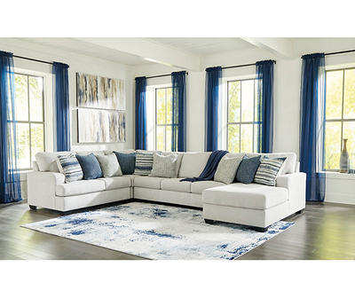 Signature Design By Ashley Lowder Stone 4-Piece Sofa Sectional with Right-Facing Chaise