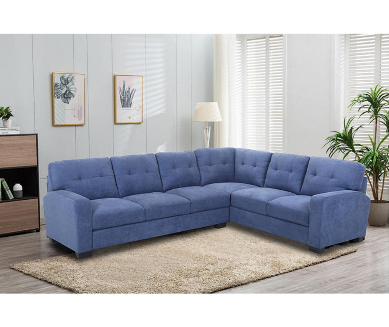 Big lots store blue sofa