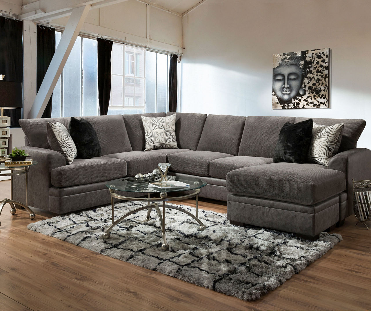 Big lots deals sofa with chaise