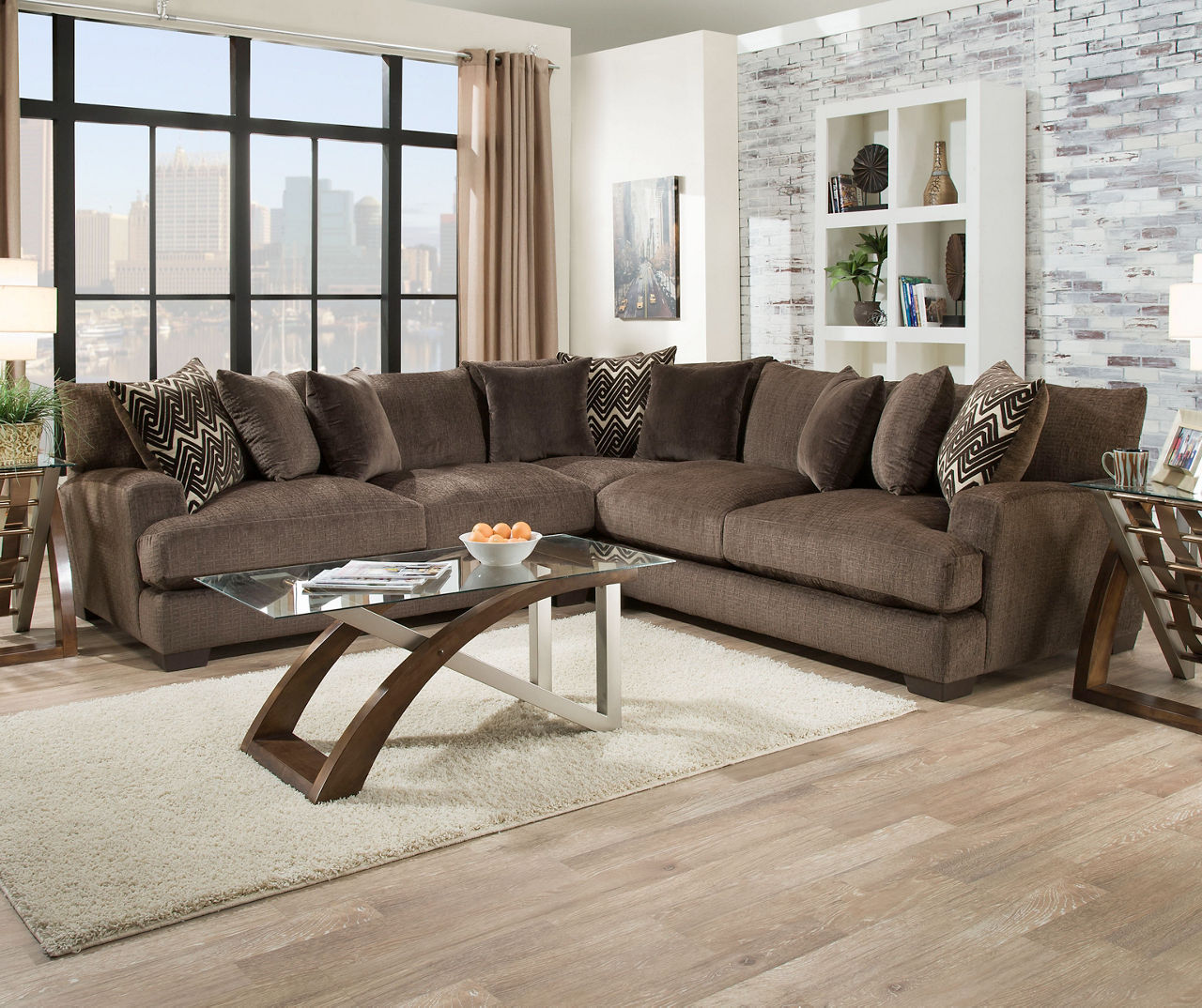 Chocolate store brown sectional