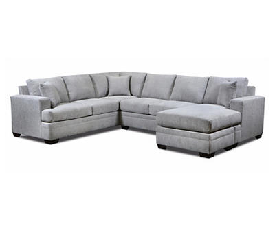 Peak Living Great Silver Sectional with Right-Facing Chaise