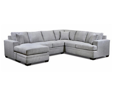 Peak Living Great Silver Sectional with Left-Facing Chaise