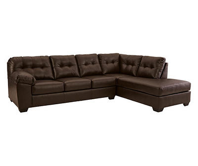 Signature Design By Ashley Donlen Brown Faux Leather Sectional