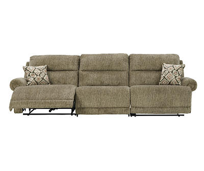 Signature Design by Ashley Lubec Taupe Faux Leather 3-Piece Power Reclining Sofa