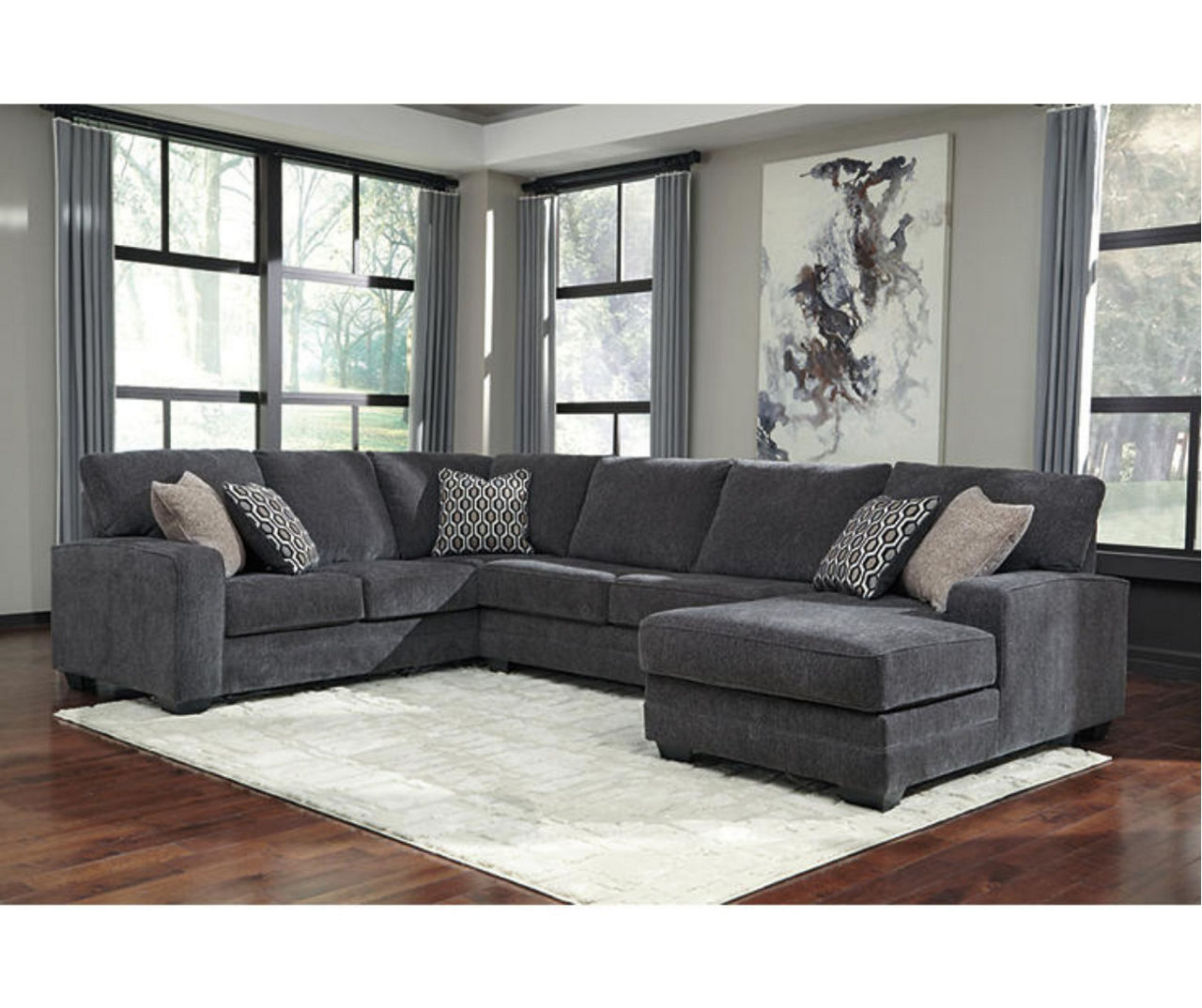 Ashley grey on sale sectional couch