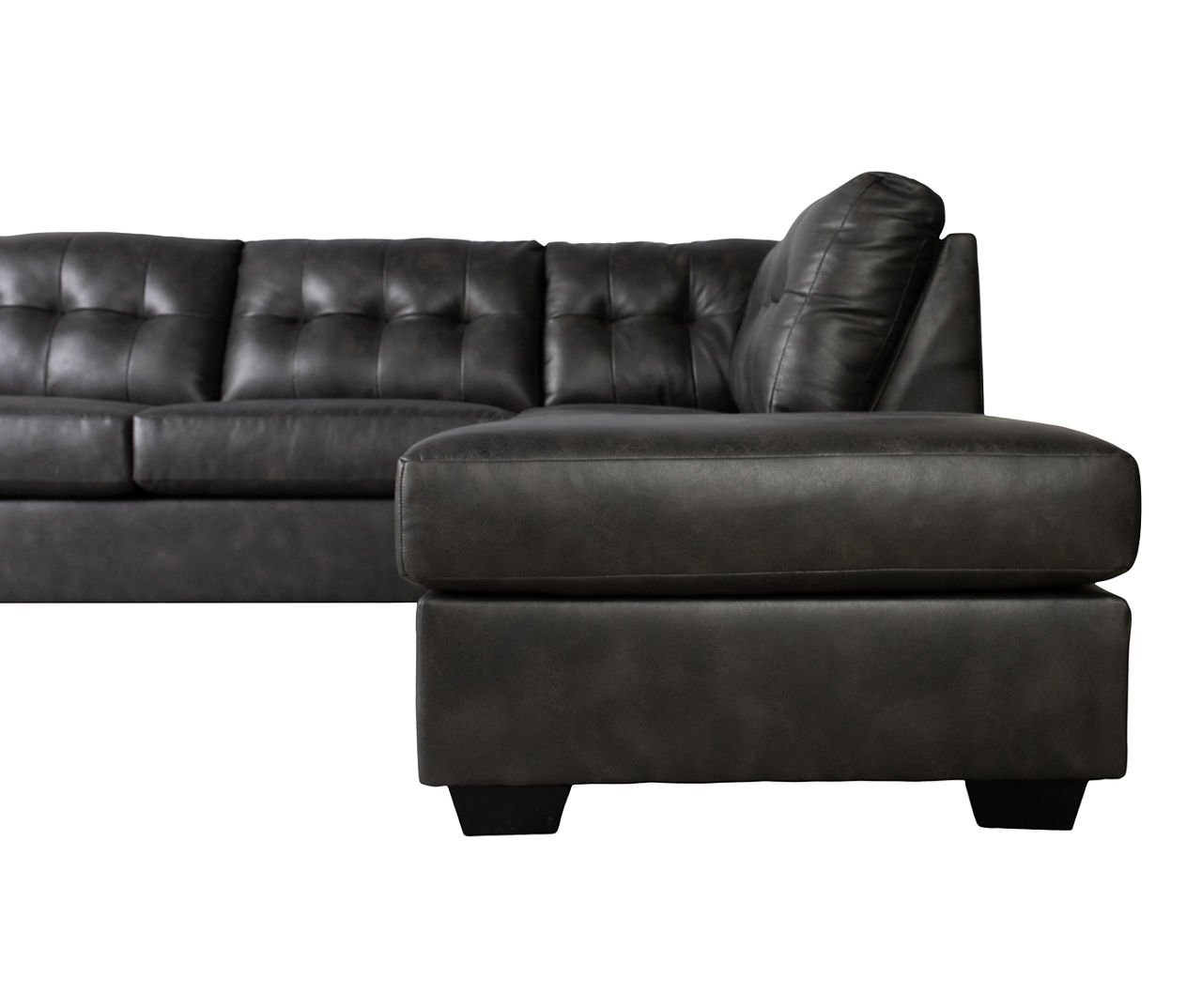 Black leather sectional big shop lots