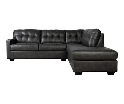 Signature Design By Ashley Battstone Steel Faux Leather Sectional 