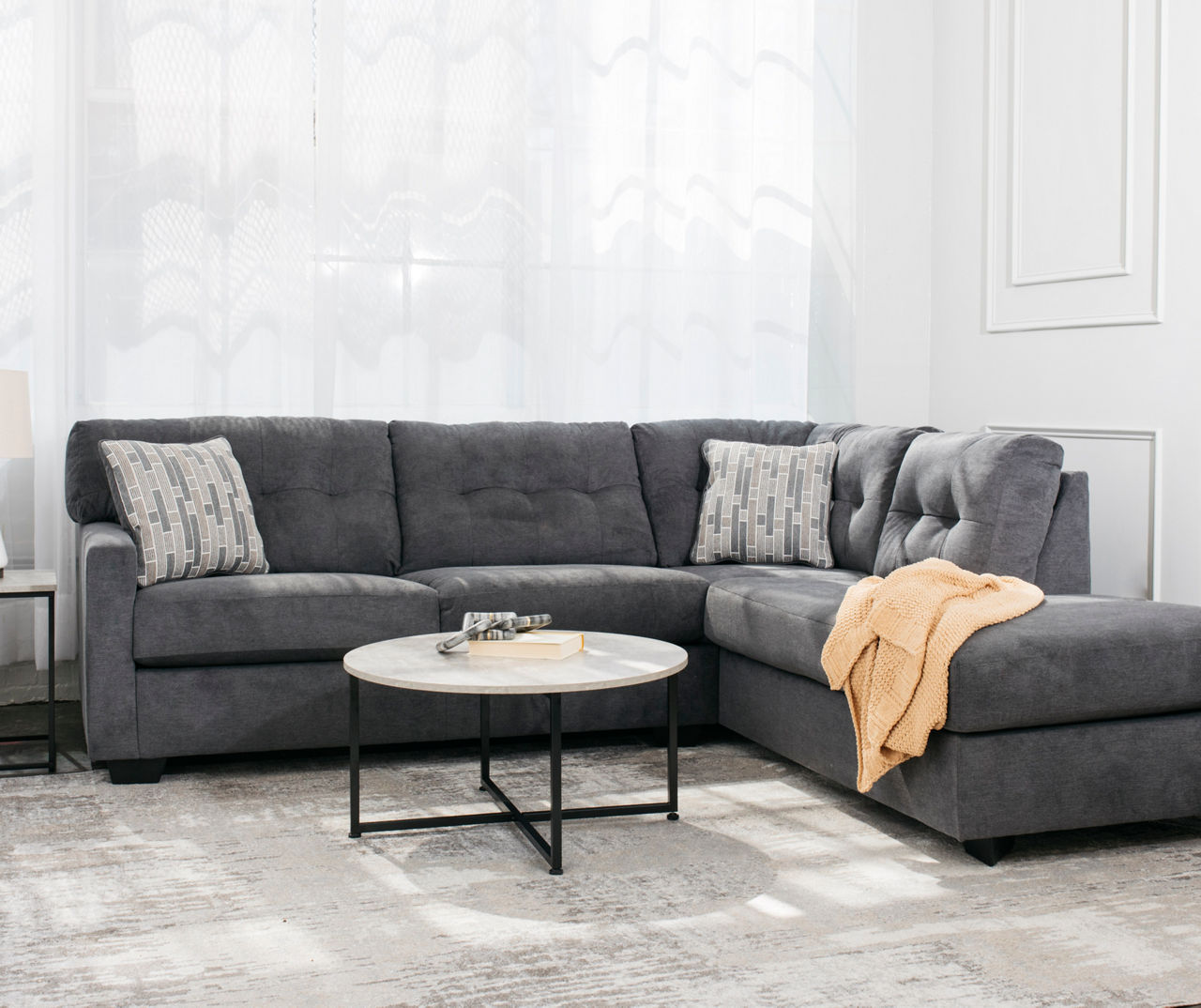 Signature Design By Ashley Bowdre Gunmetal Sectional Big Lots