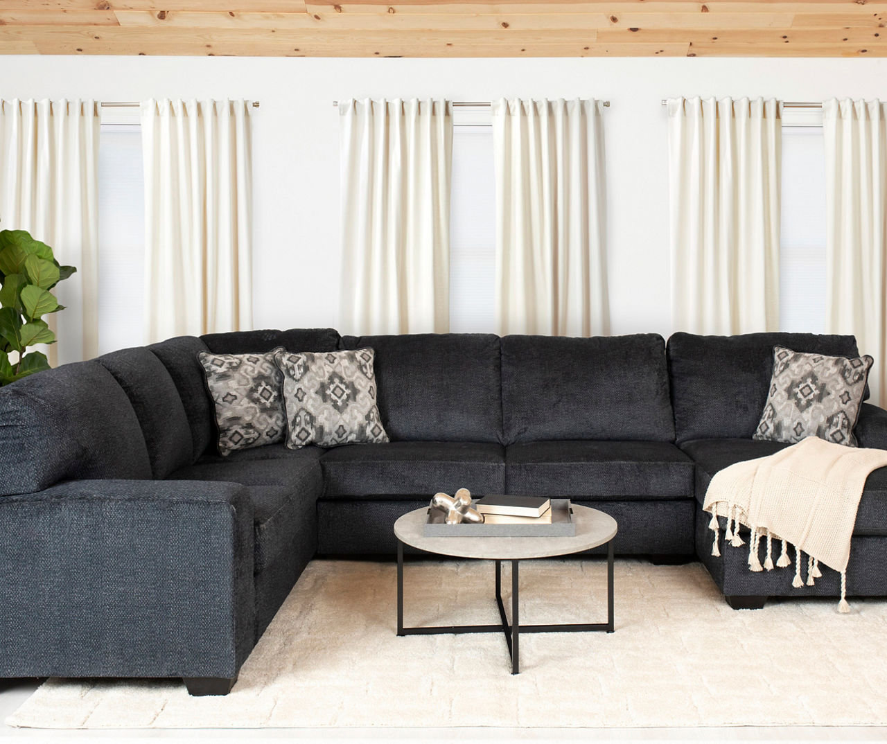 Big lots clearance black sectional