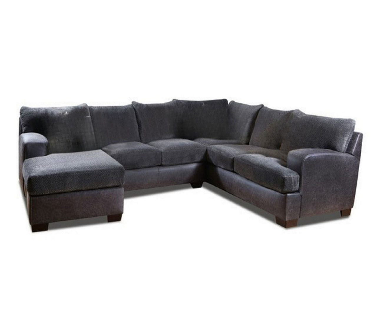 Black leather sectional store big lots