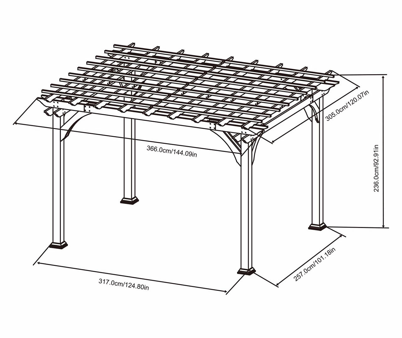 Broyhill 10' x 12' Cedar Wood Pergola
