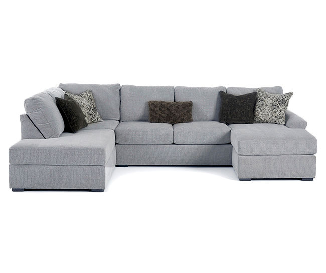 Broyhill Parkdale Dove Sectional & Ottoman Set