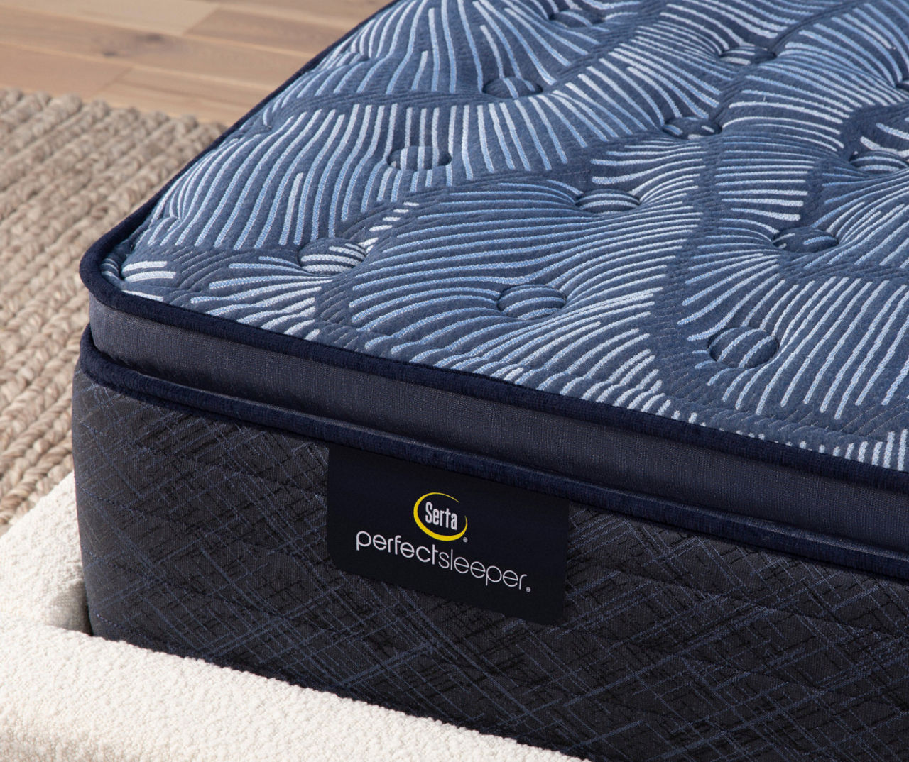 Serta Perfect Sleeper Oasis Sleep 14.5" Twin Medium Pillow Top Mattress & Low Profile Box Spring Set