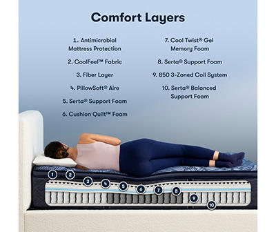 Serta Perfect Sleeper Oasis Sleep 14.5" Twin Firm Pillow Top Mattress & Low Profile Box Spring Set