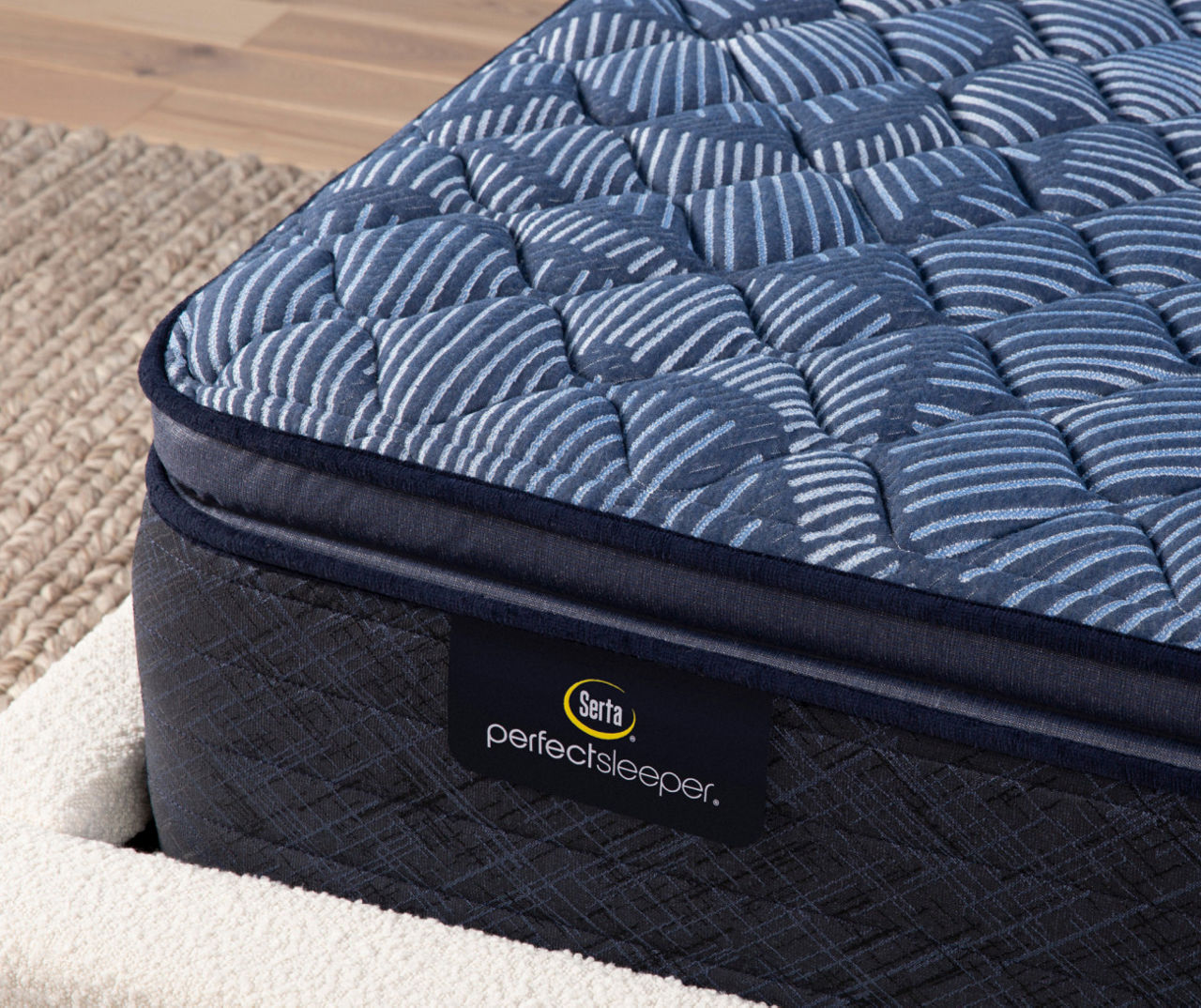 Serta Perfect Sleeper Oasis Sleep 14.5" Full Firm Pillow Top Mattress & Low Profile Box Spring Set