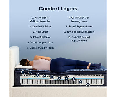 Serta Perfect Sleeper Oasis Sleep 14.5" California King Firm Pillow Top Mattress & Low Profile Box Spring Set