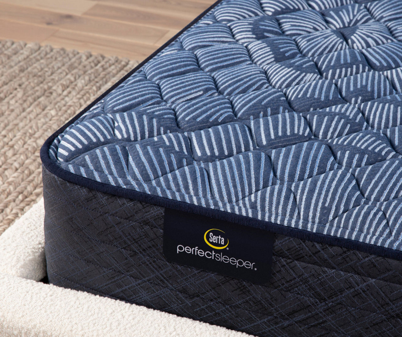 Serta Perfect Sleeper Oasis Sleep 12" Queen Extra Firm Mattress & Low Profile Box Spring Set