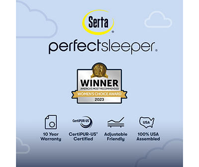 Serta Perfect Sleeper Oasis Sleep 12" California King Extra Firm Mattress & Low Profile Box Spring Set