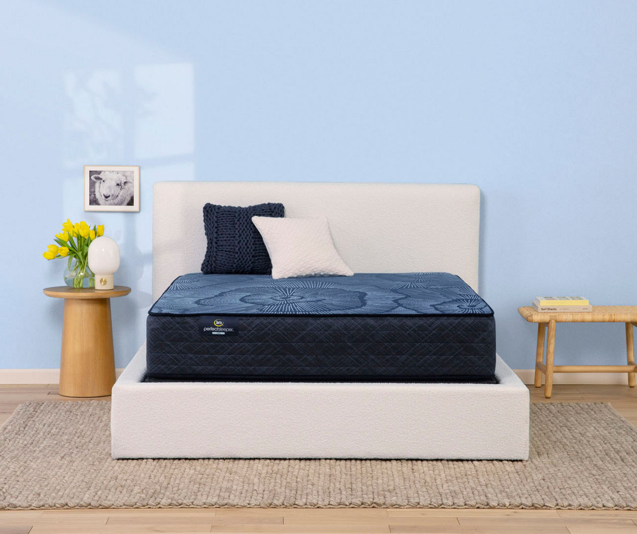 Serta Perfect Sleeper Pacific Peace Hybrid 12" Twin Firm Mattress & Low Profile Box Spring Set