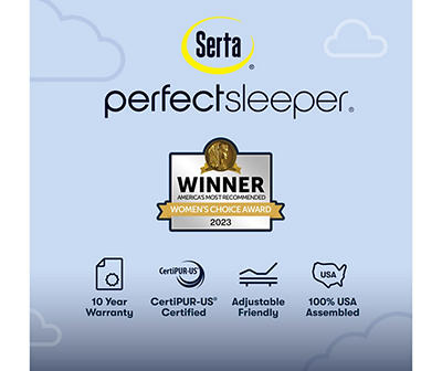 Serta Perfect Sleeper Radiant Rest Hybrid 14" Queen Plush Mattress & Box Spring Set